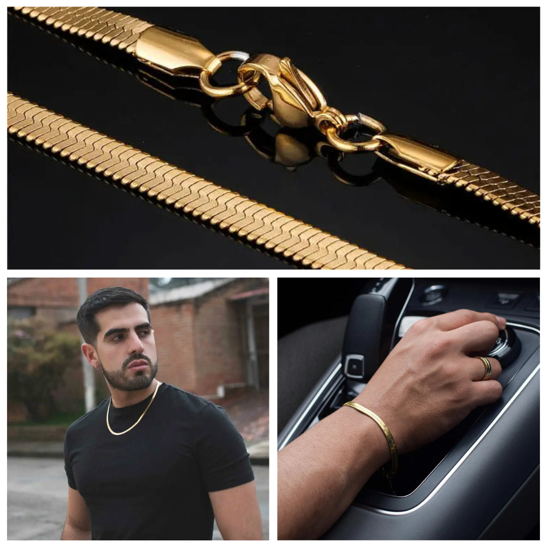 Set Collar y Pulsera (Oro Laminado 18k )