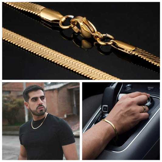 Set Collar y Pulsera (Oro Laminado 18k )