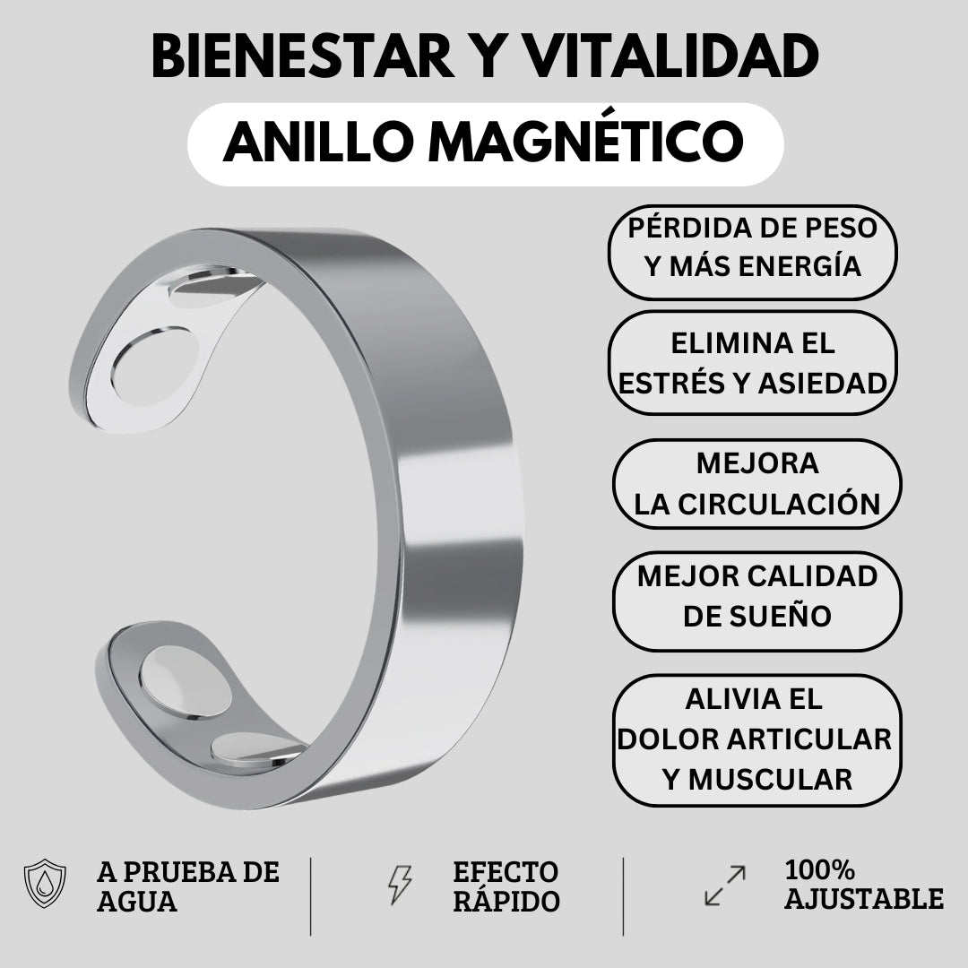 Anillo magnético Mx-Pro Plateado.